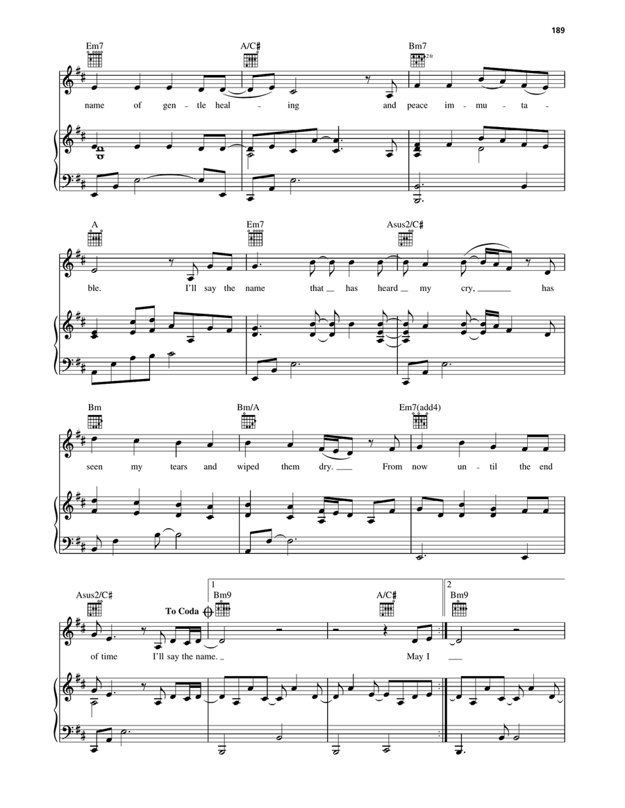 Say The Name Say The Name Piano, Vocal, Guitar scores gallery preview page 3