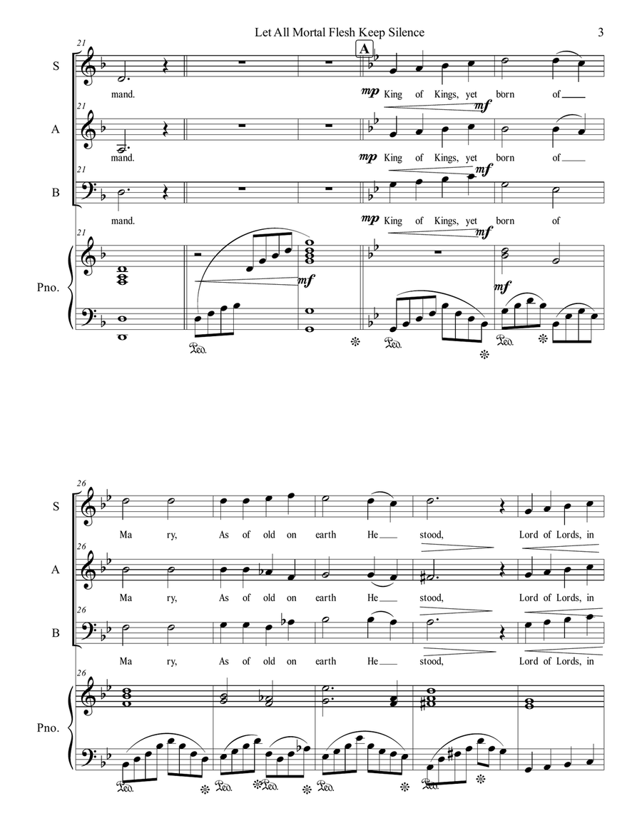 Let All Mortal Flesh Keep Silence 3-Part scores gallery preview page 3