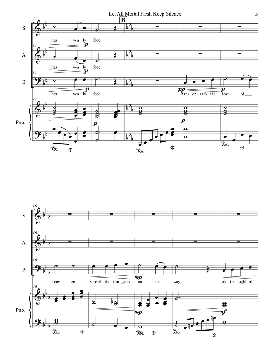Let All Mortal Flesh Keep Silence 3-Part scores gallery preview page 5