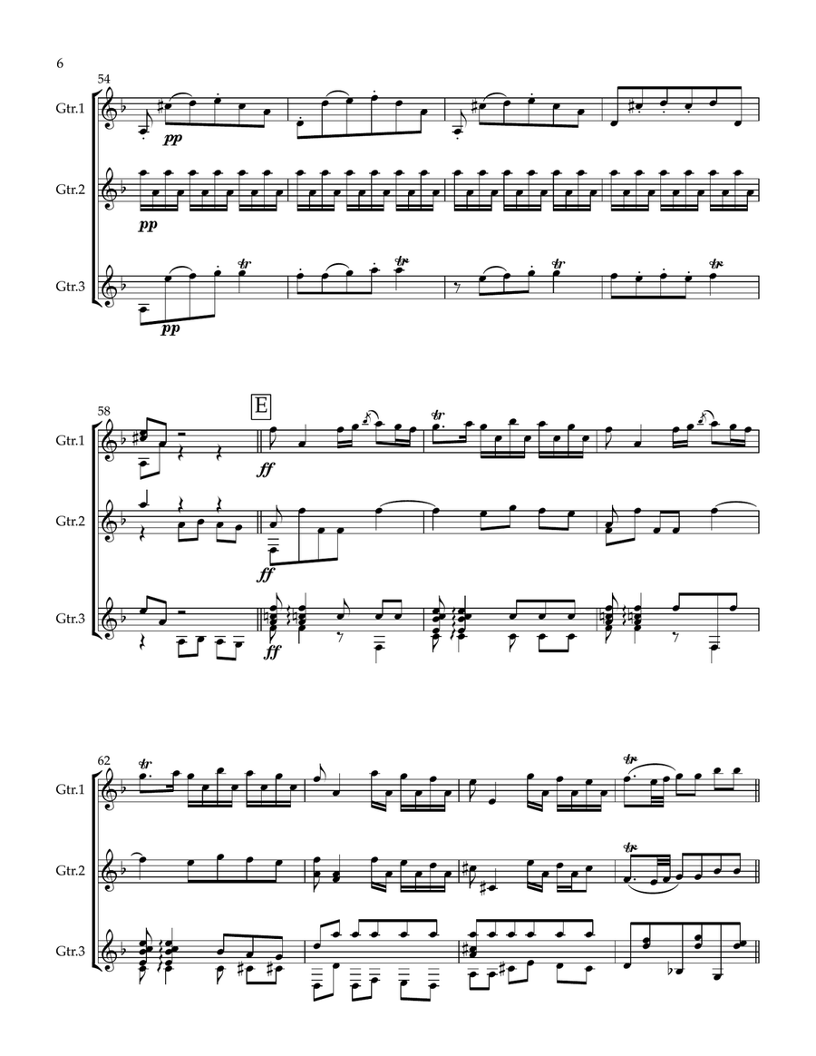 Introduction and Fandango Guitar Ensemble scores gallery preview page 6