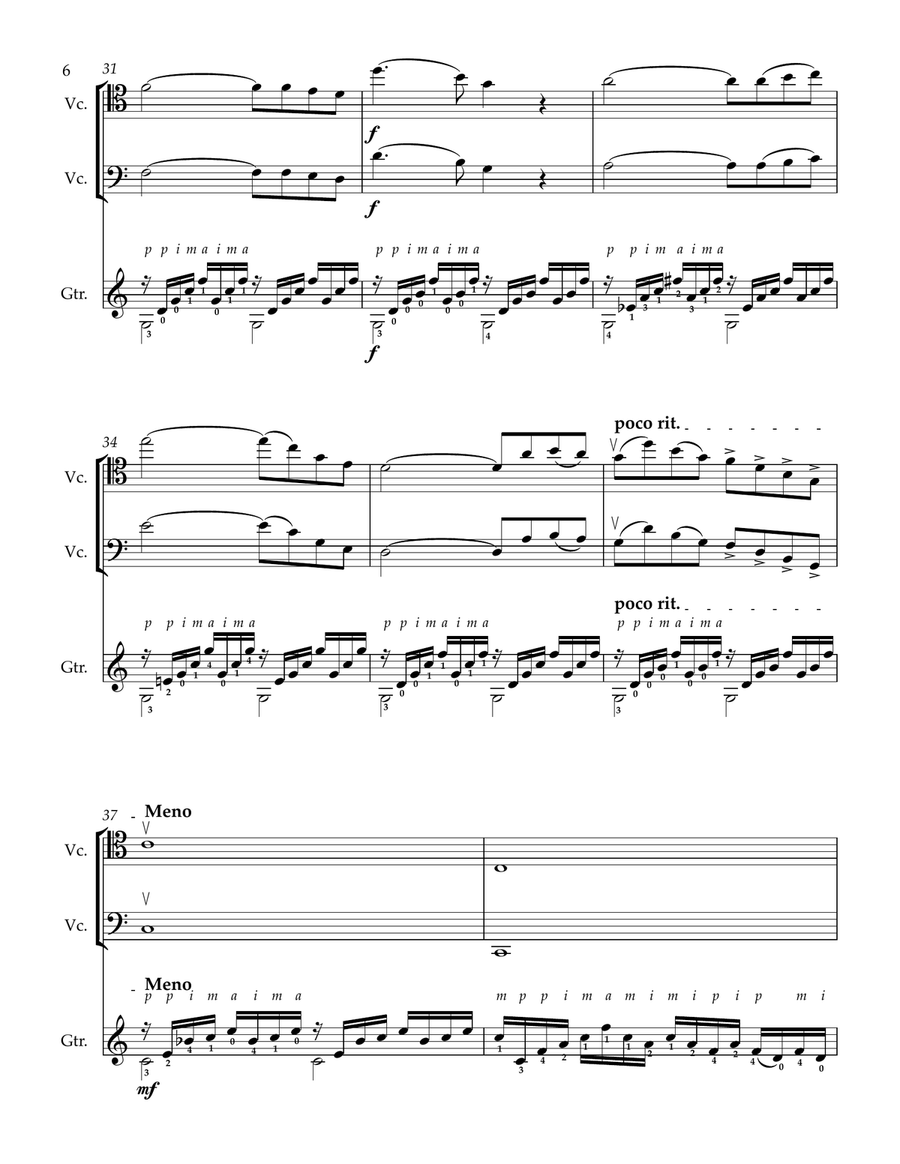 Ave Maria, on a Prelude by J.S. Bach String Duet scores gallery preview page 6