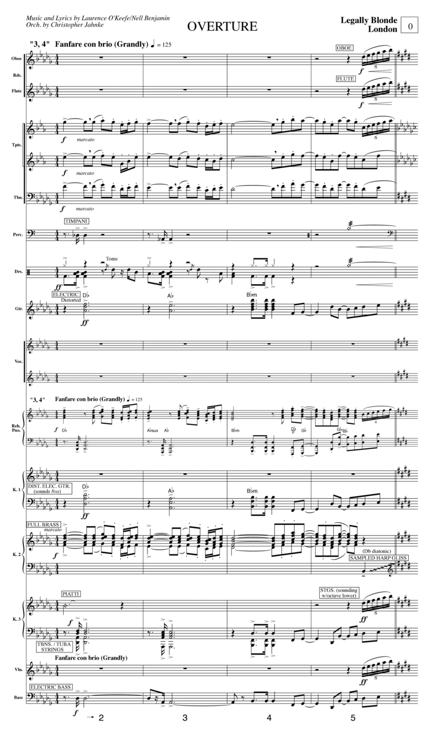 Legally Blonde - Score Only Full Orchestra scores gallery preview page 1