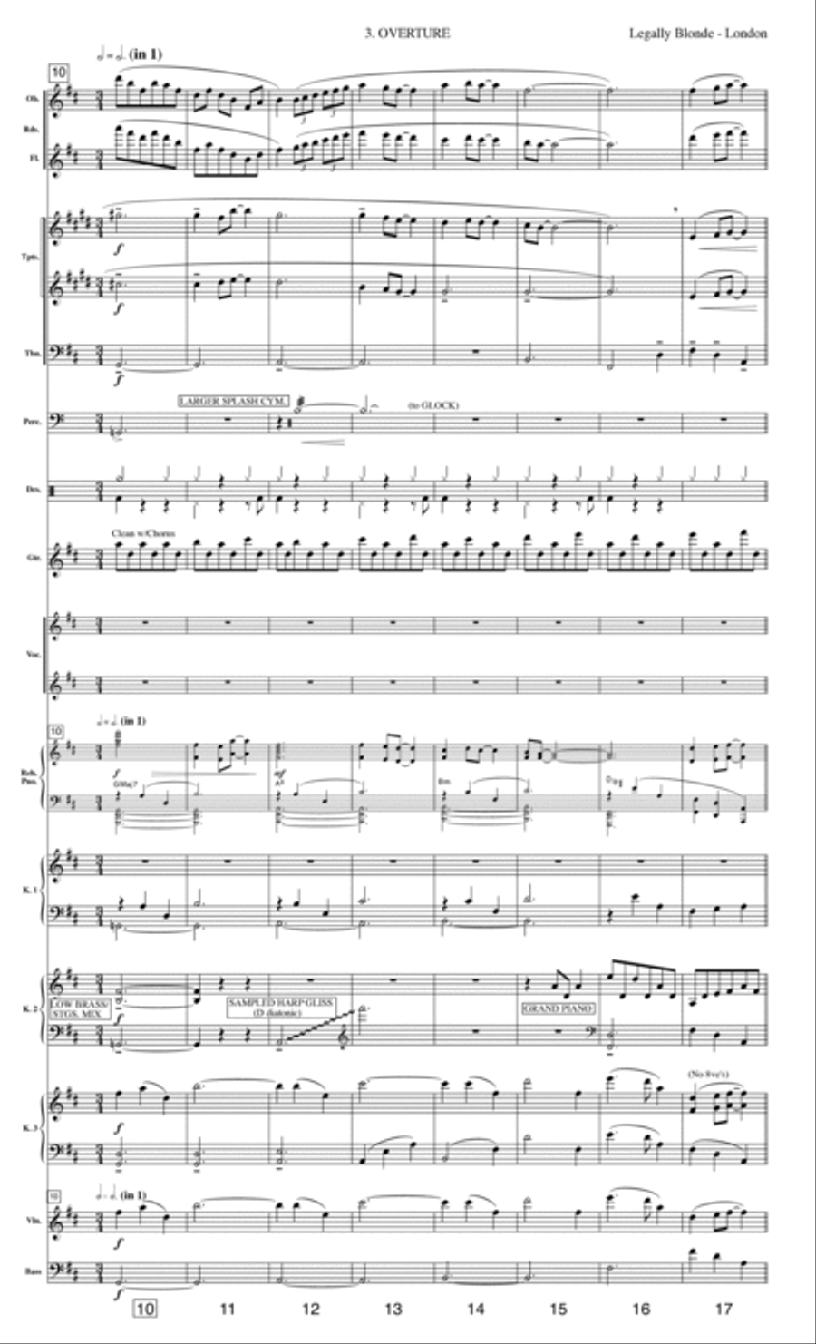 Legally Blonde - Score Only Full Orchestra scores gallery preview page 3