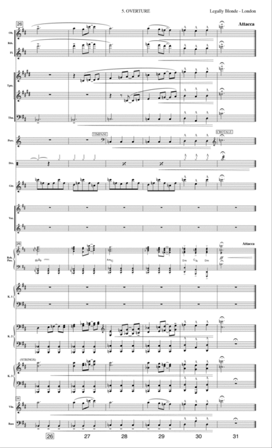 Legally Blonde - Score Only Full Orchestra scores gallery preview page 5