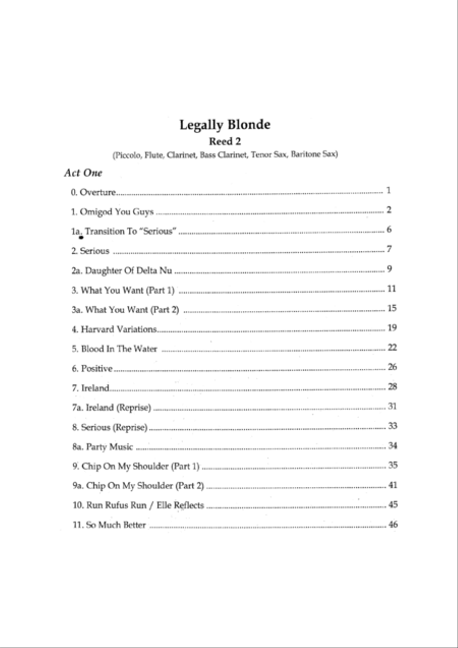 Legally Blonde Piccolo scores gallery preview page 2