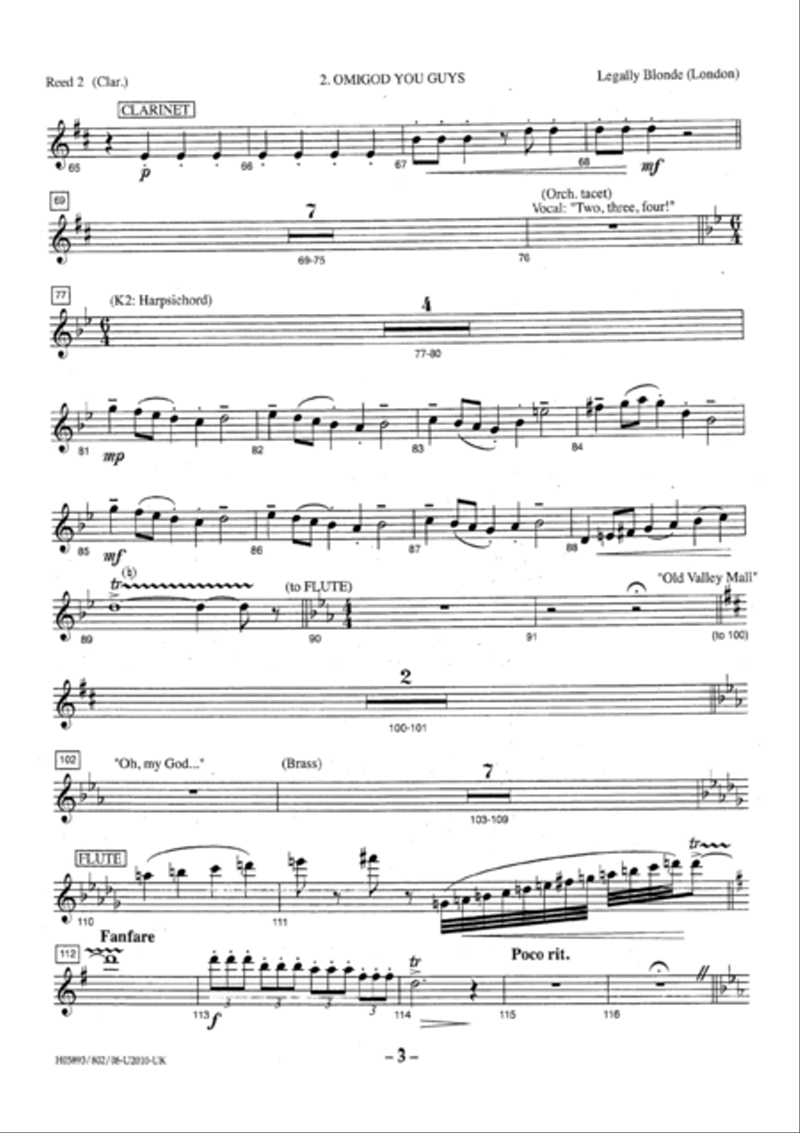 Legally Blonde Piccolo scores gallery preview page 6