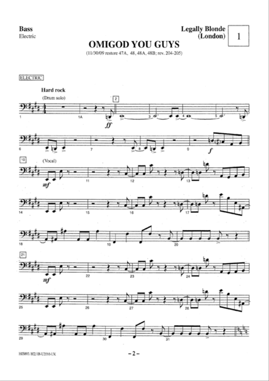 Legally Blonde Double Bass scores gallery preview page 6