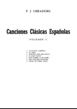 Canciones Clásicas Españolas, Volume 1