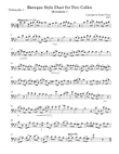 3 Cello Duets in the Baroque Style