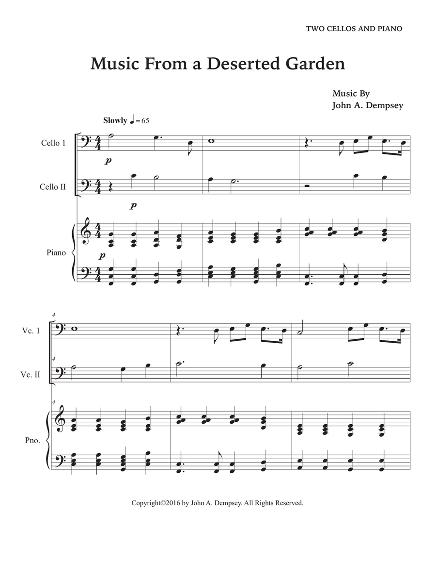 Music From a Deserted Garden (Trio for Two Cellos and Piano) Music From a Deserted Garden (Trio for Two Cellos and Piano) String Duet scores gallery preview page 5