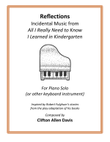 Reflections, for solo piano, by Clifton Davis, ASCAP