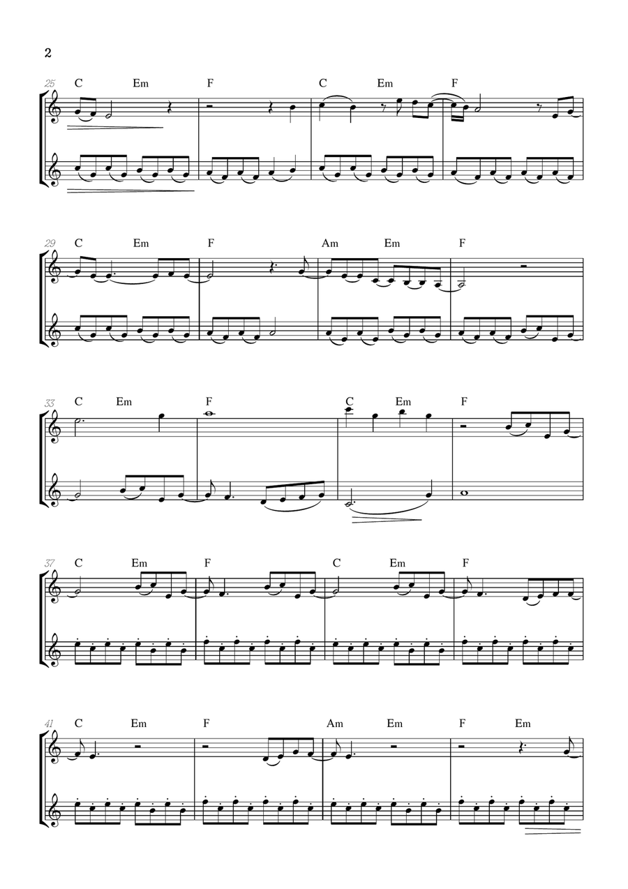 What Was I Made For? String Duet scores gallery preview page 2