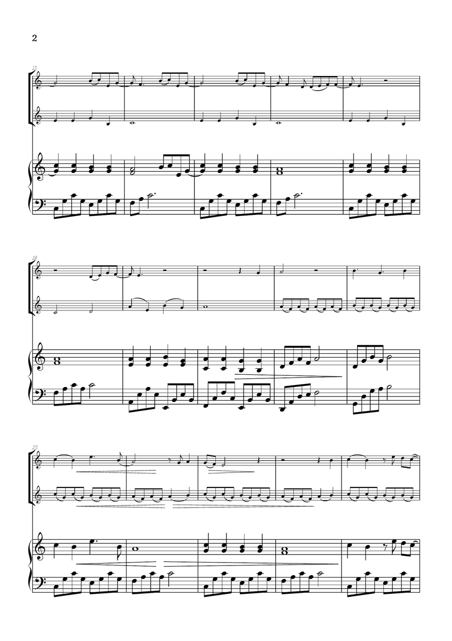 What Was I Made For? String Duet scores gallery preview page 2