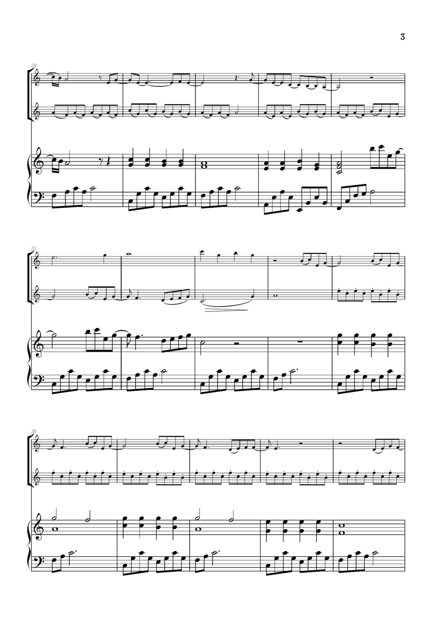 What Was I Made For? String Duet scores gallery preview page 3