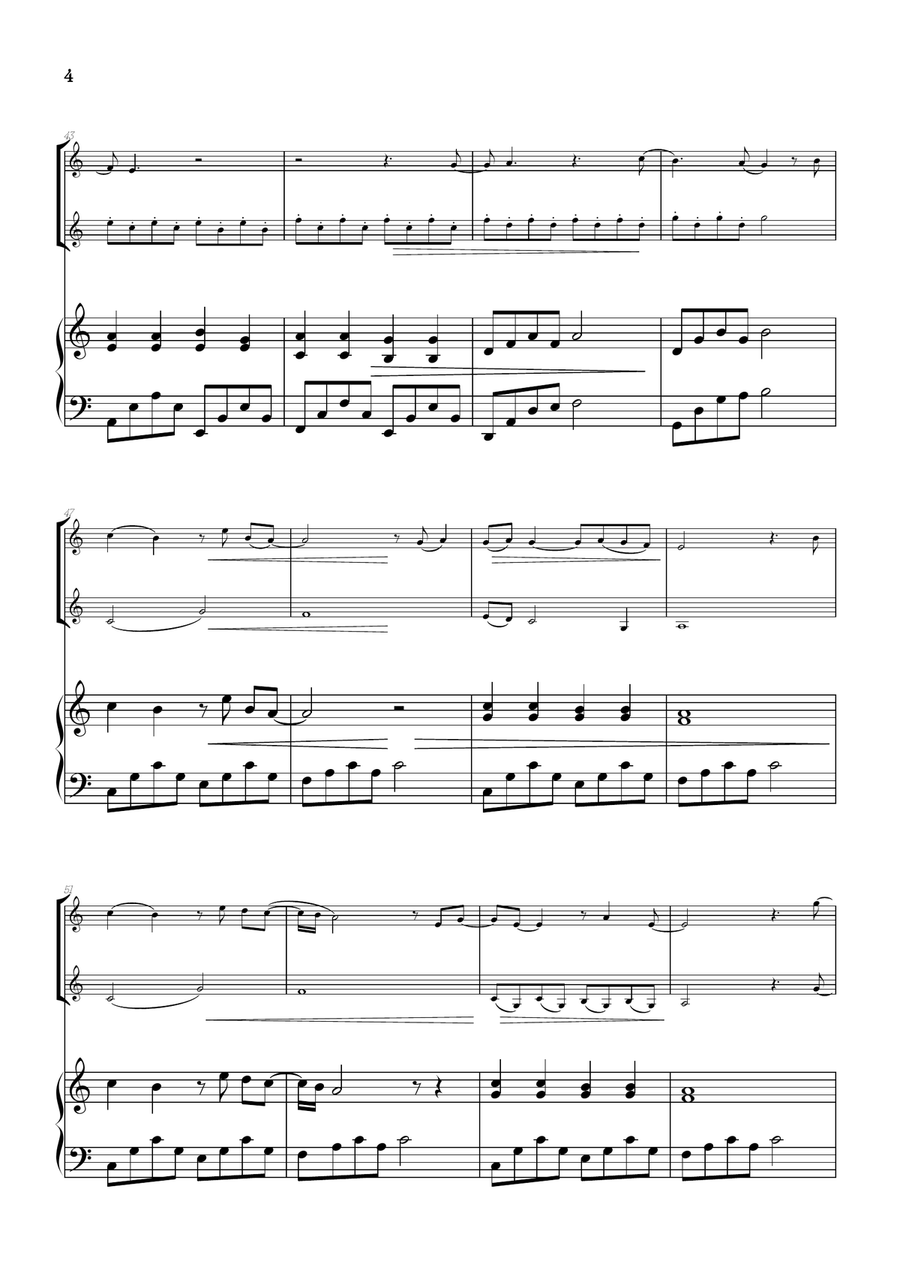 What Was I Made For? String Duet scores gallery preview page 4