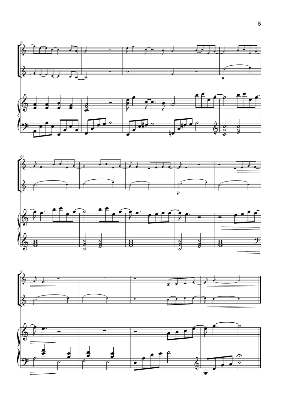 What Was I Made For? String Duet scores gallery preview page 5