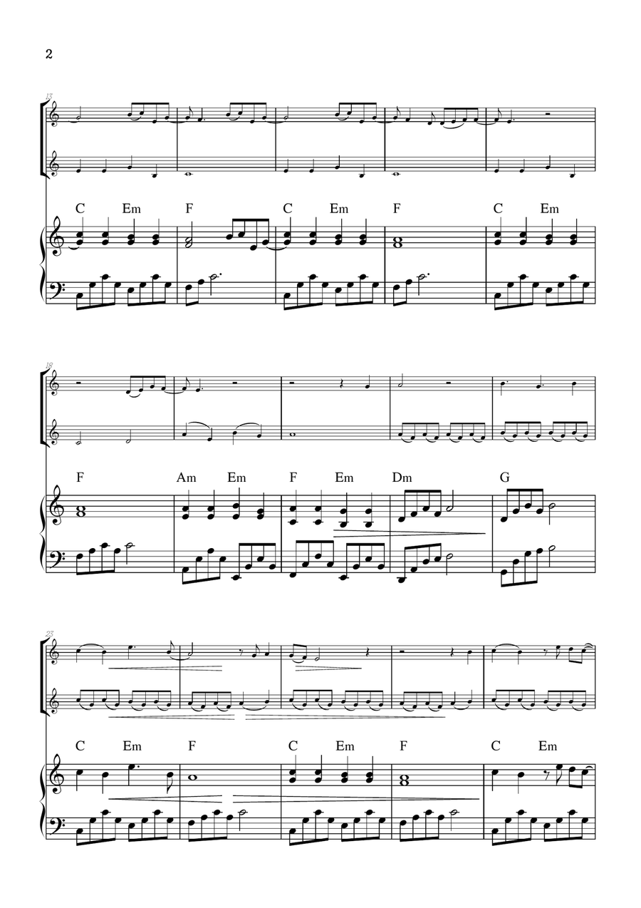 What Was I Made For? String Duet scores gallery preview page 2