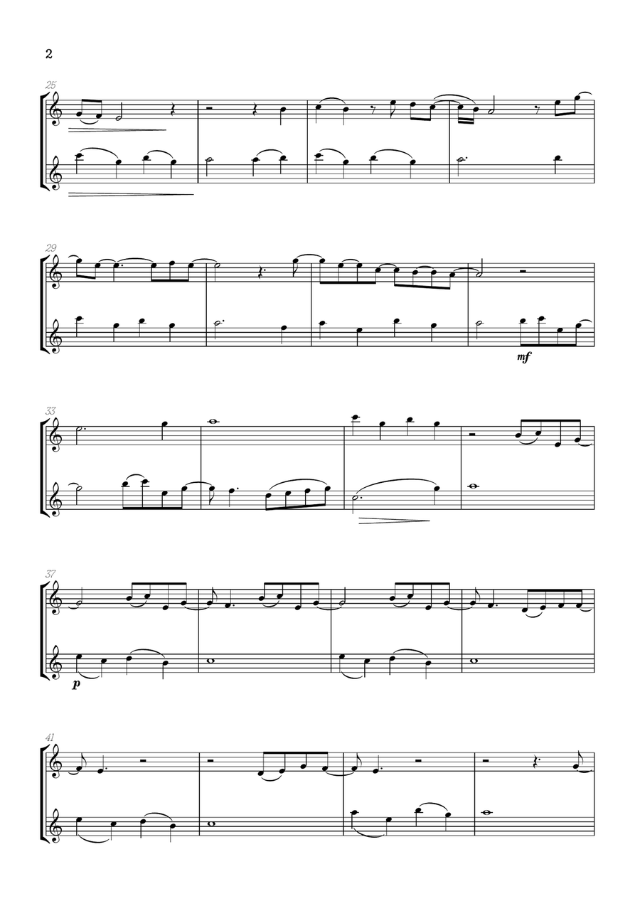 What Was I Made For? Flute Duet scores gallery preview page 2