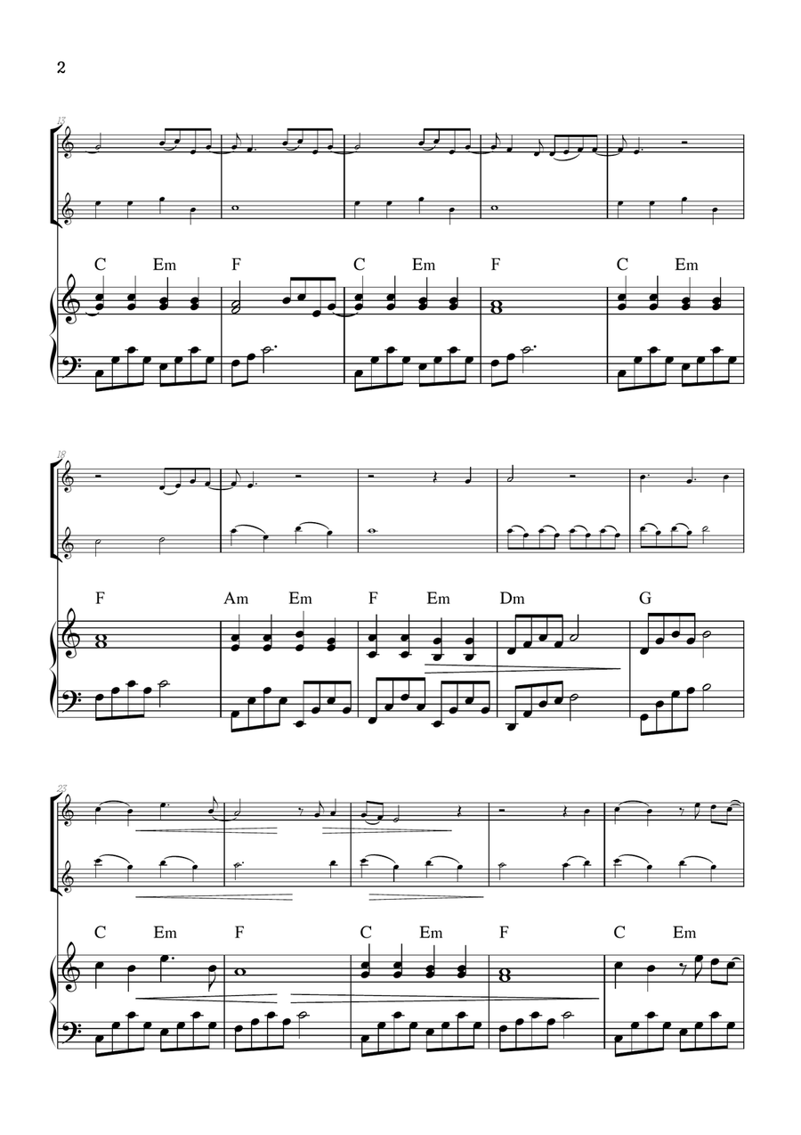 What Was I Made For? Woodwind Duet scores gallery preview page 2