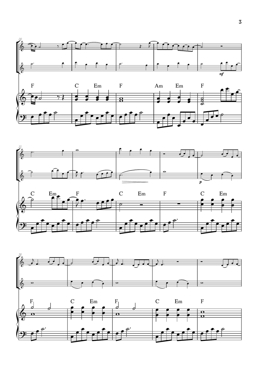 What Was I Made For? Woodwind Duet scores gallery preview page 3