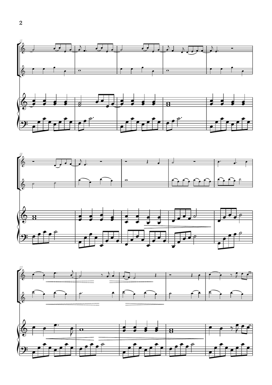 What Was I Made For? Woodwind Duet scores gallery preview page 2
