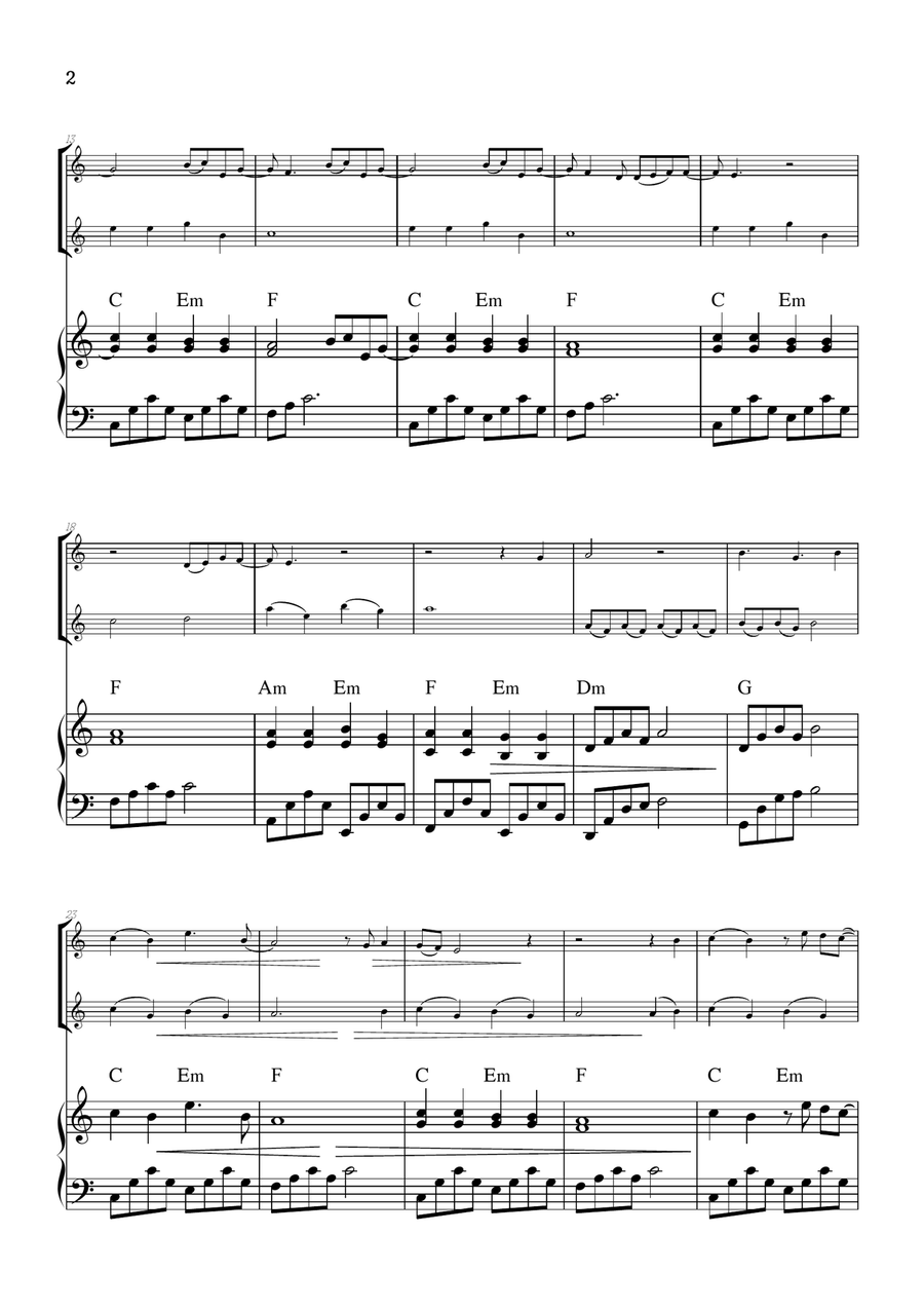What Was I Made For? Woodwind Duet scores gallery preview page 2