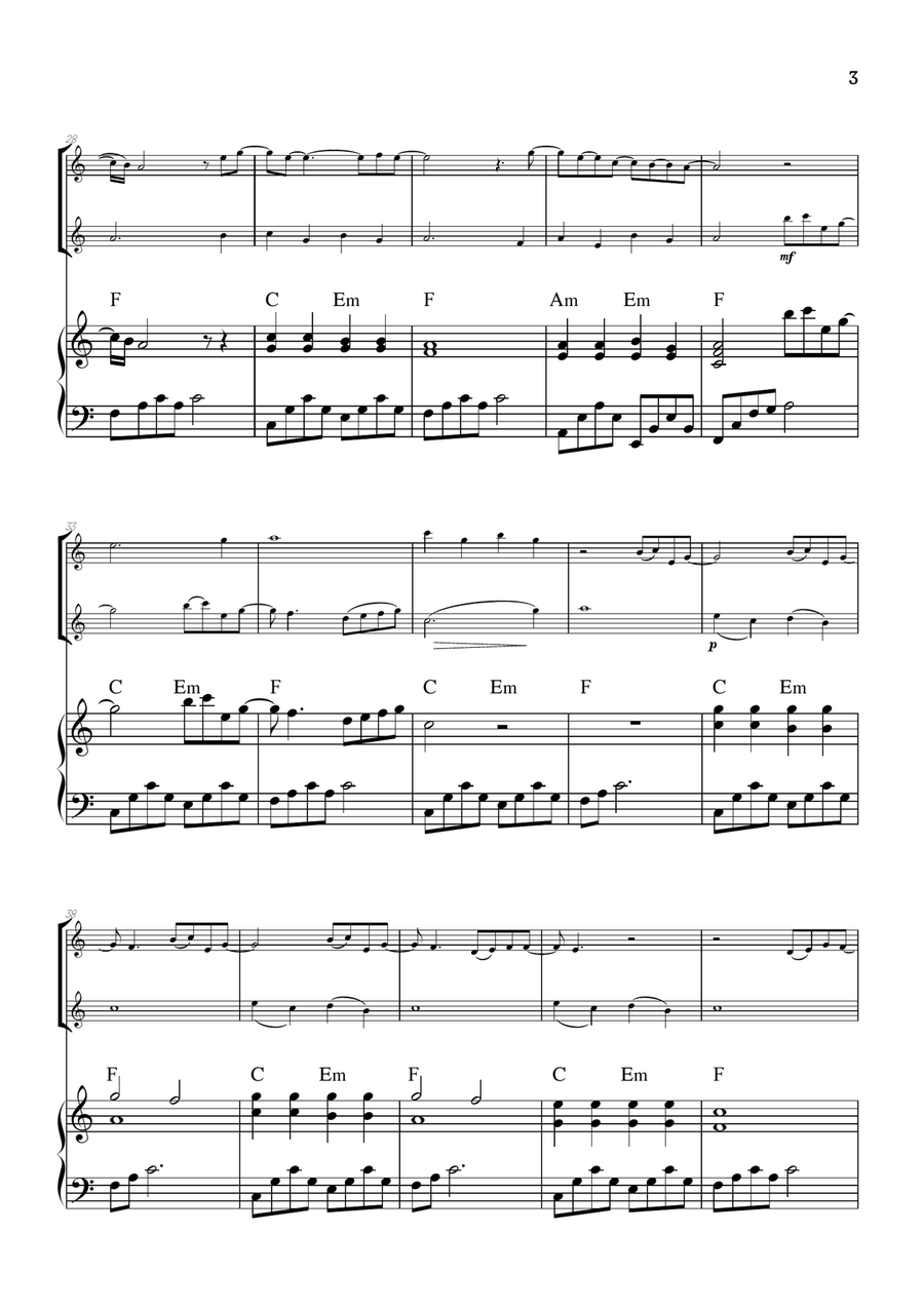 What Was I Made For? Woodwind Duet scores gallery preview page 3