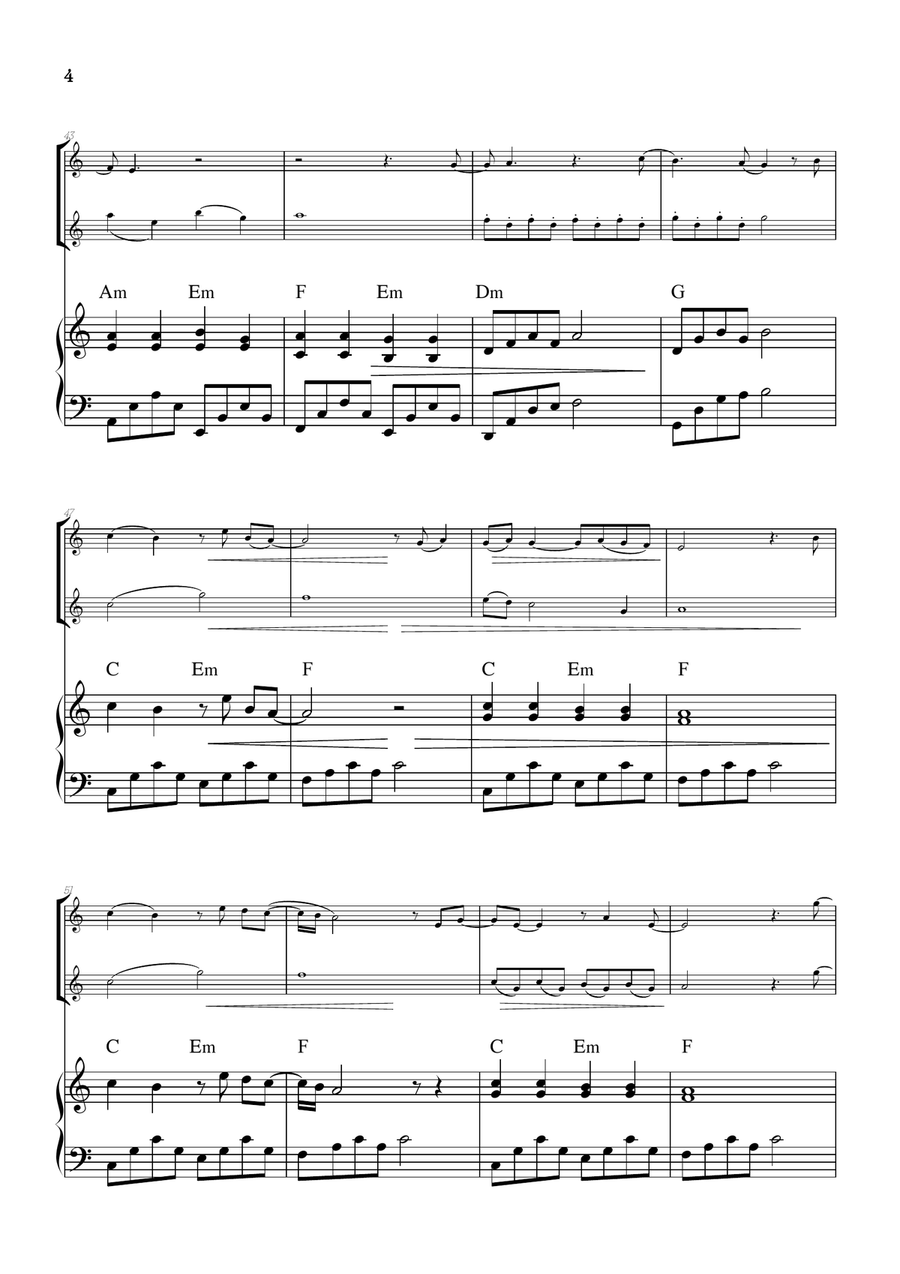 What Was I Made For? Woodwind Duet scores gallery preview page 4