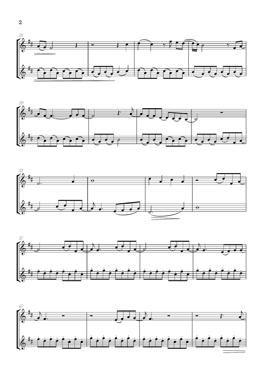 What Was I Made For? Trumpet Duet scores gallery preview page 2