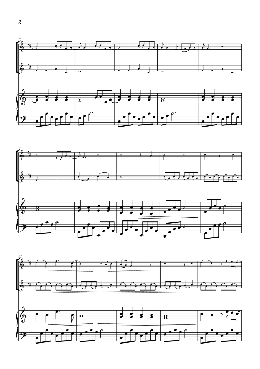 What Was I Made For? Trumpet Duet scores gallery preview page 2