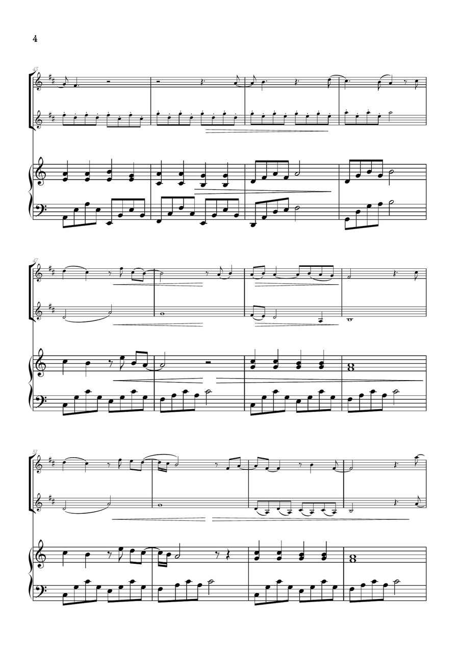What Was I Made For? Trumpet Duet scores gallery preview page 4