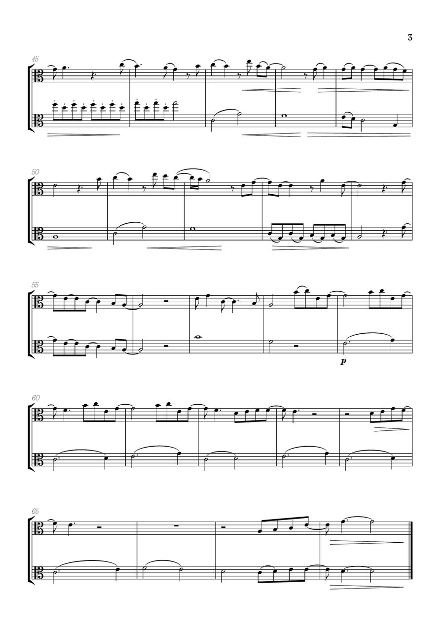 What Was I Made For? String Duet scores gallery preview page 3