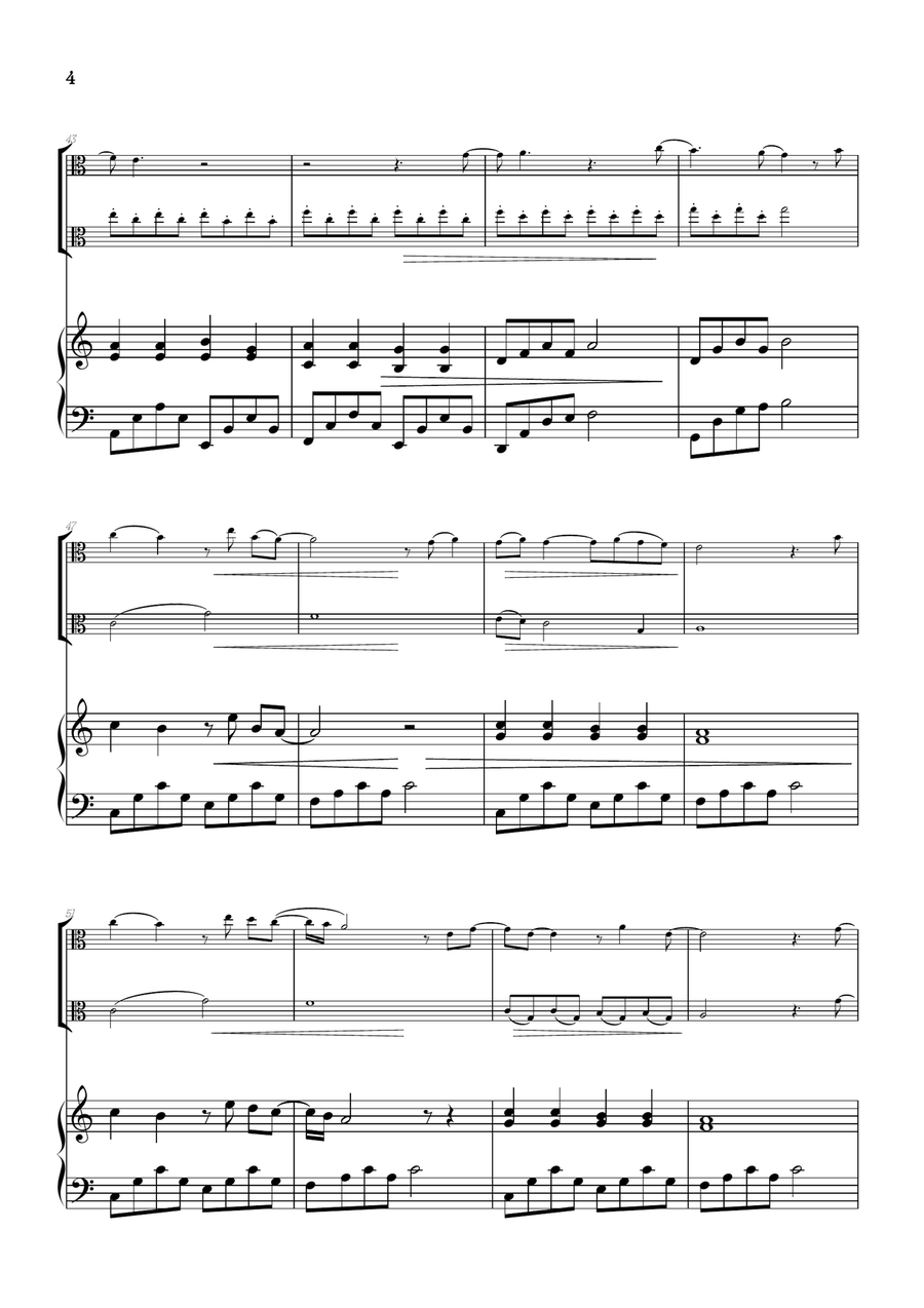 What Was I Made For? String Duet scores gallery preview page 4
