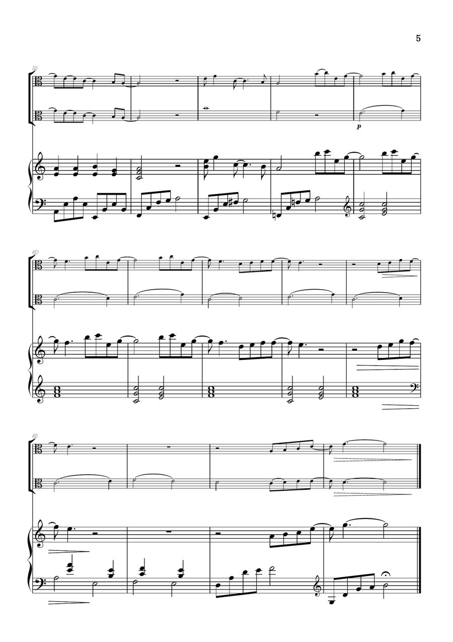 What Was I Made For? String Duet scores gallery preview page 5
