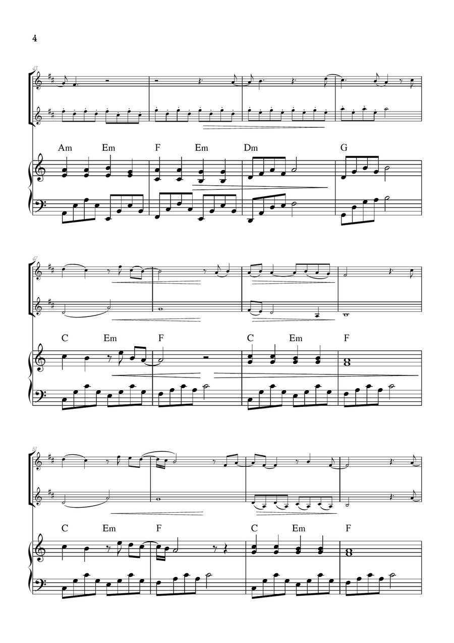 What Was I Made For? Woodwind Duet scores gallery preview page 4