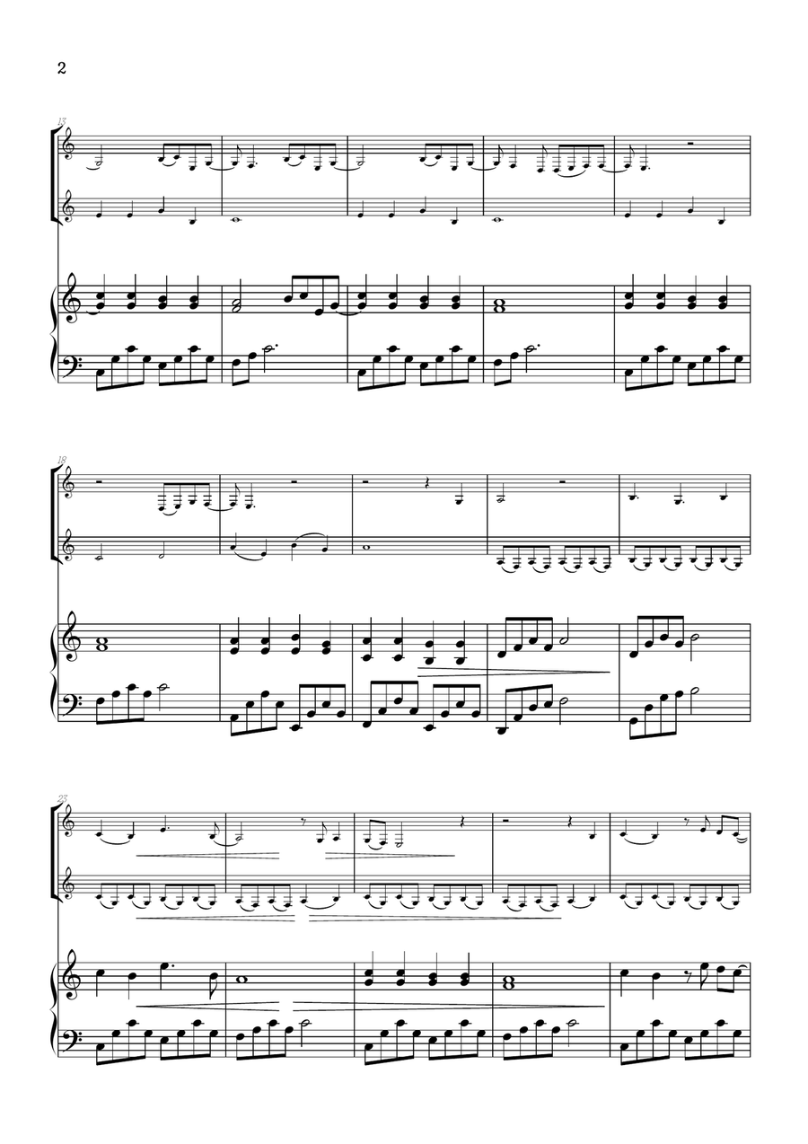 What Was I Made For? Brass Duet scores gallery preview page 2