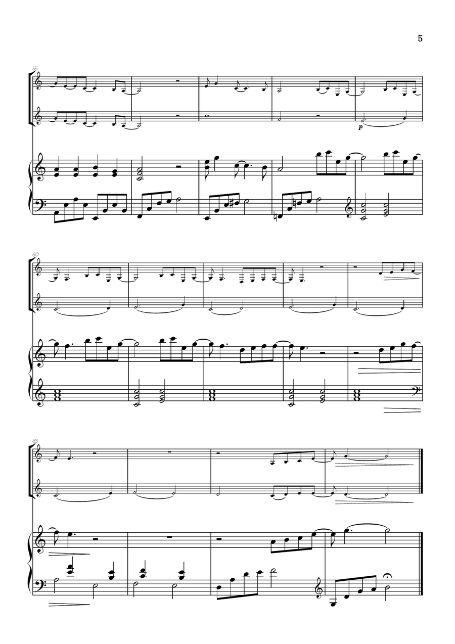 What Was I Made For? Brass Duet scores gallery preview page 5