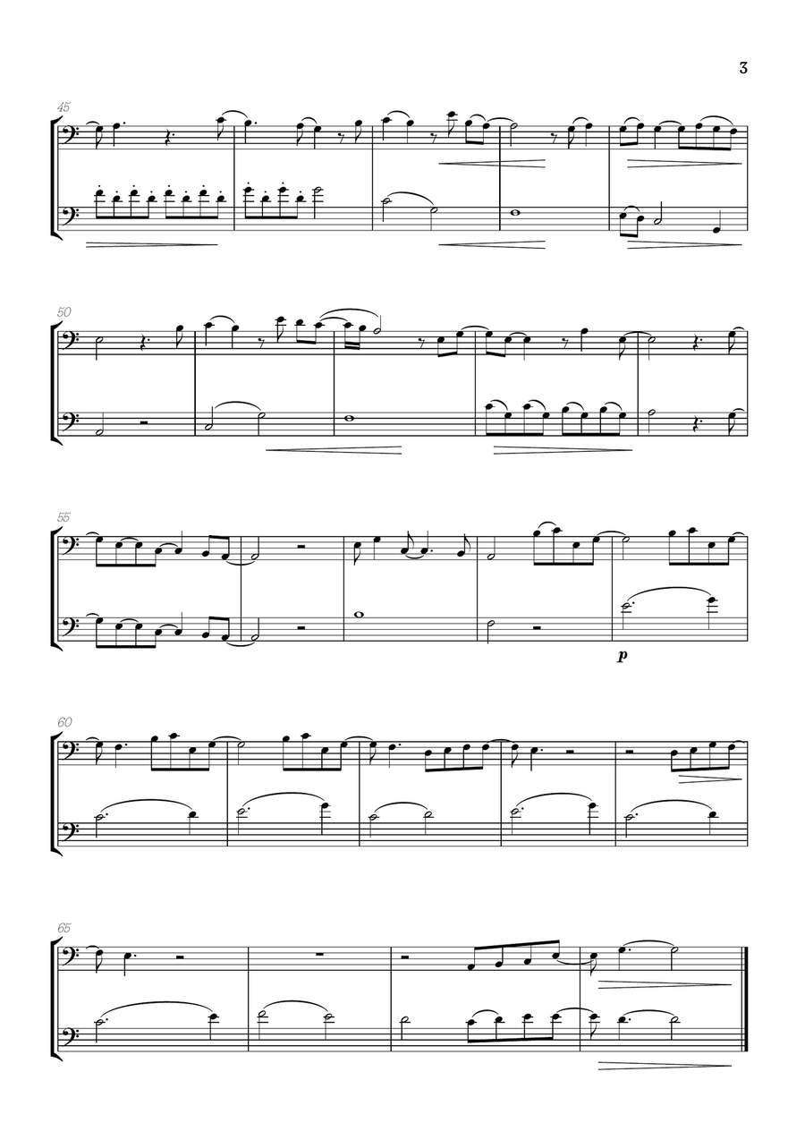 What Was I Made For? String Duet scores gallery preview page 3