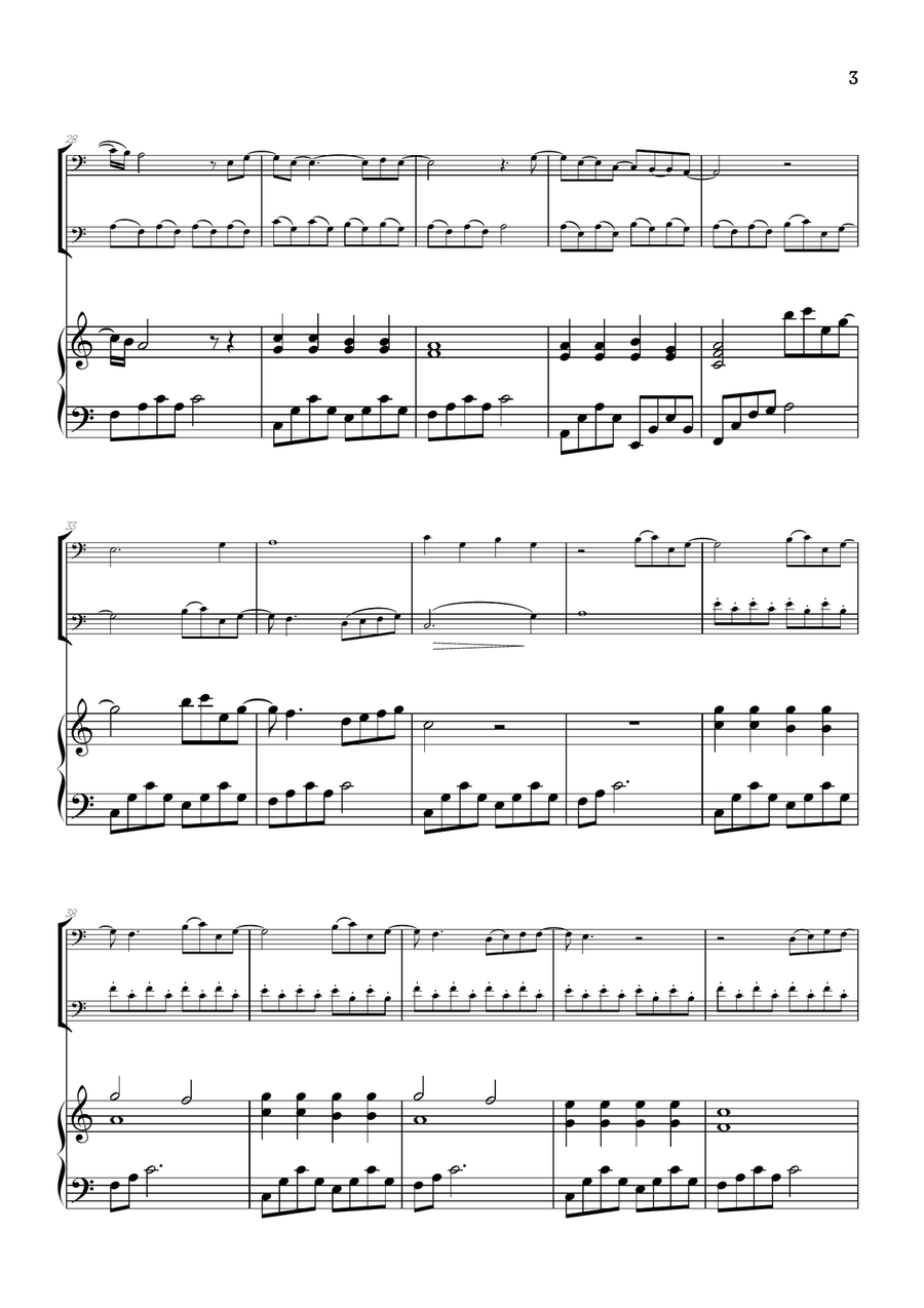 What Was I Made For? String Duet scores gallery preview page 3