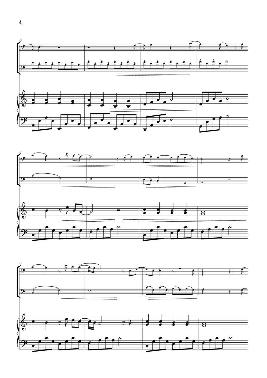What Was I Made For? String Duet scores gallery preview page 4
