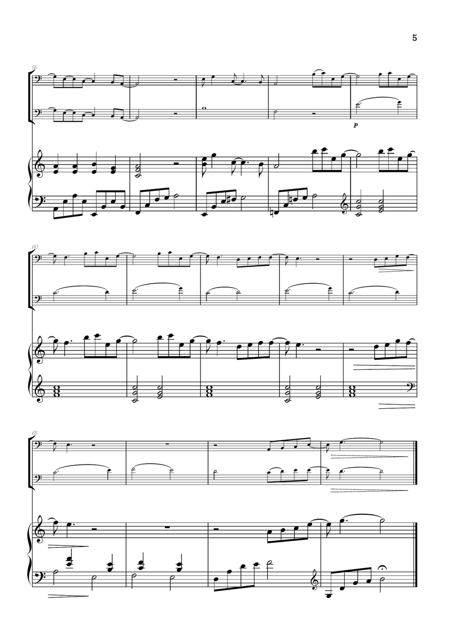 What Was I Made For? String Duet scores gallery preview page 5