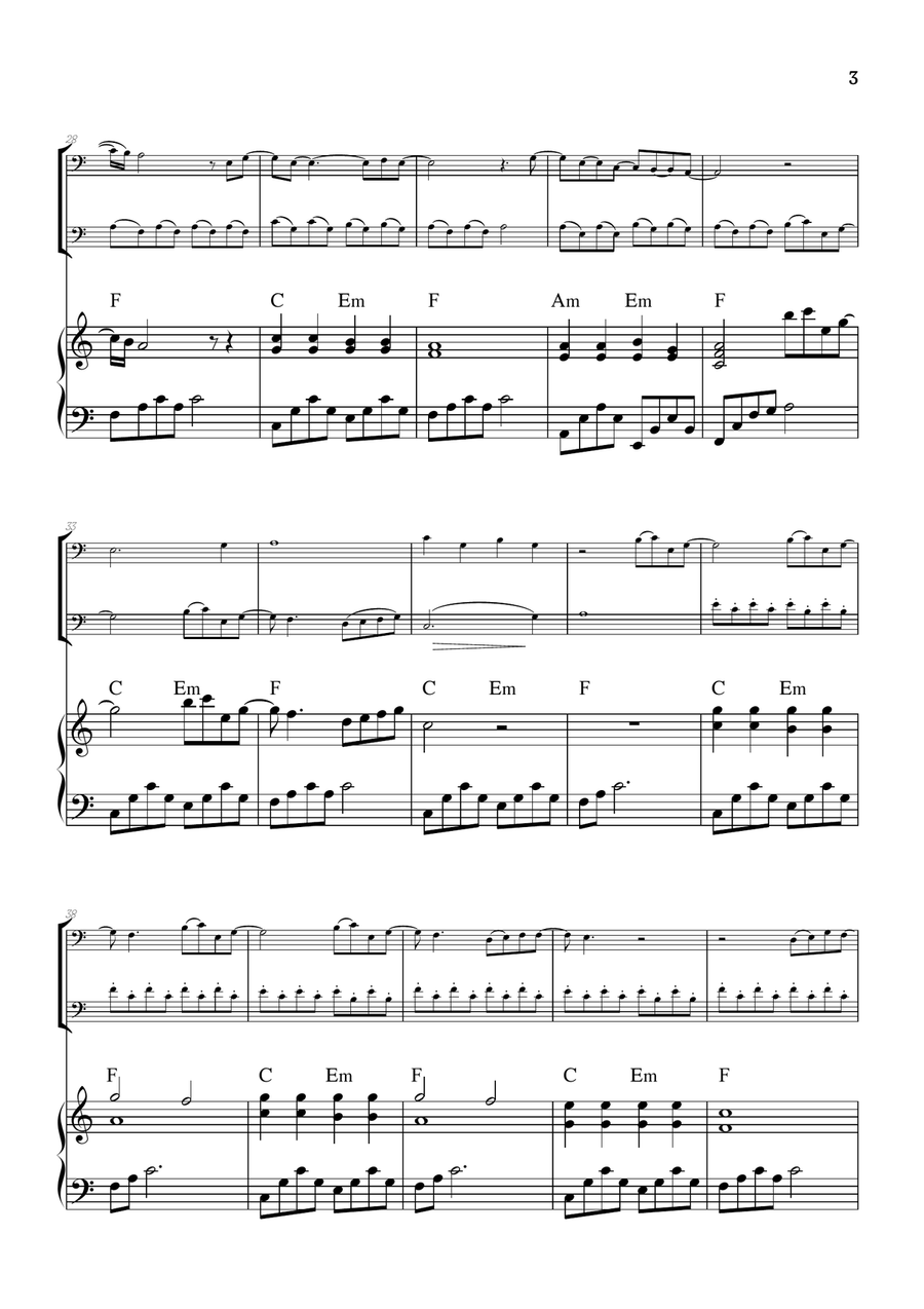 What Was I Made For? String Duet scores gallery preview page 3