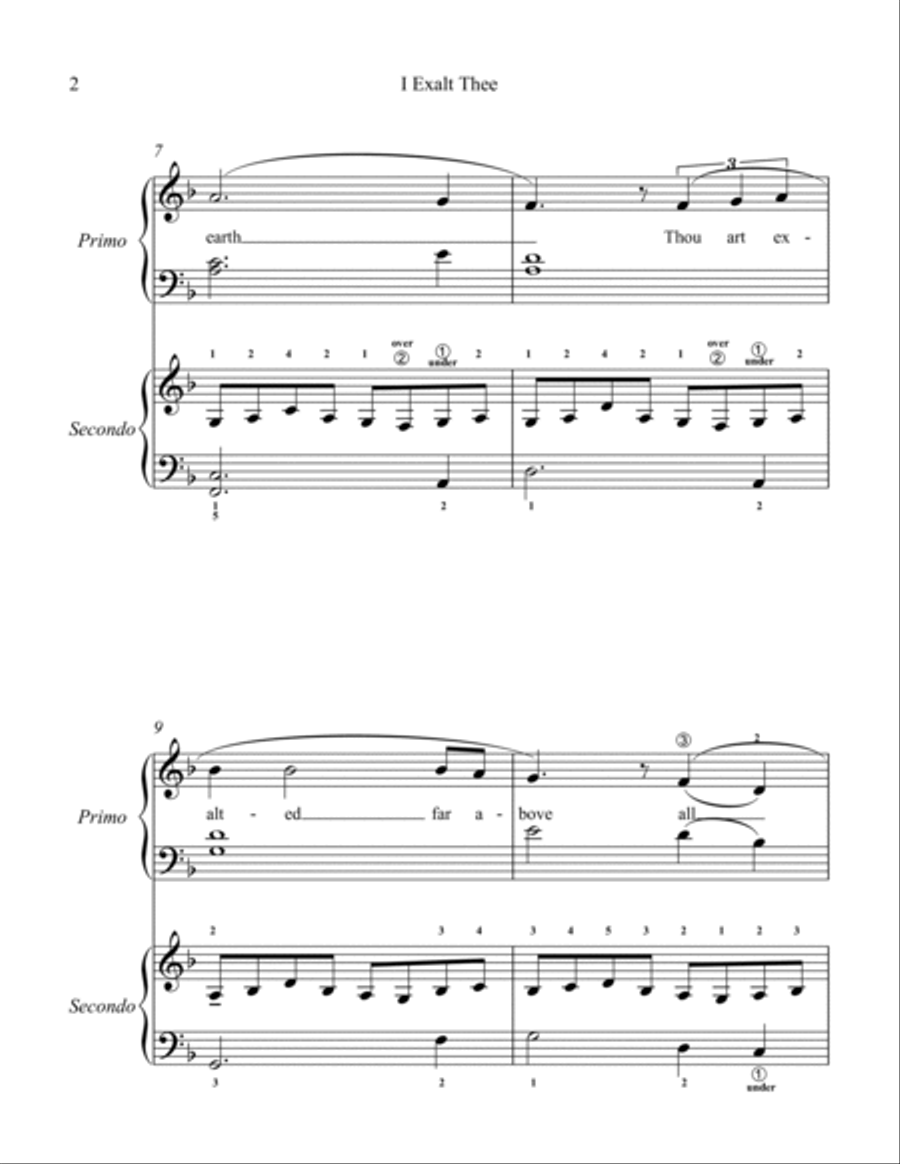 I Exalt Thee (Worthy Of All) 1 Piano, 4-Hands scores gallery preview page 3