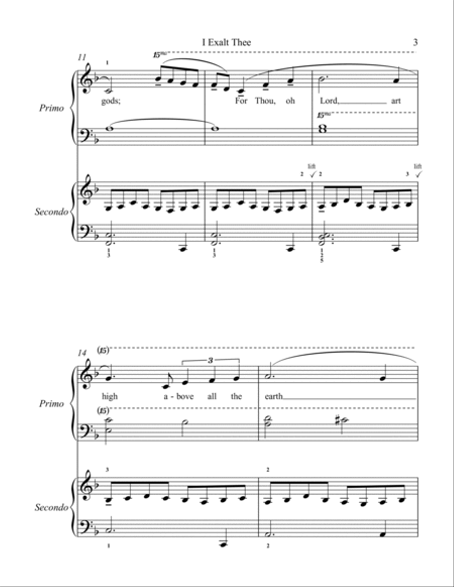 I Exalt Thee (Worthy Of All) 1 Piano, 4-Hands scores gallery preview page 4