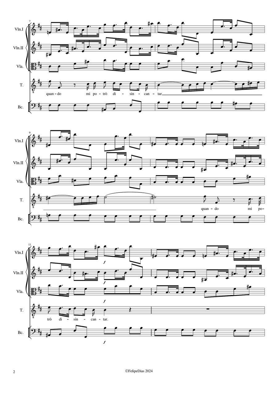 Qui sto appeso e il Ciel sa quando (Don Chisciotte) SA scores gallery preview page 2