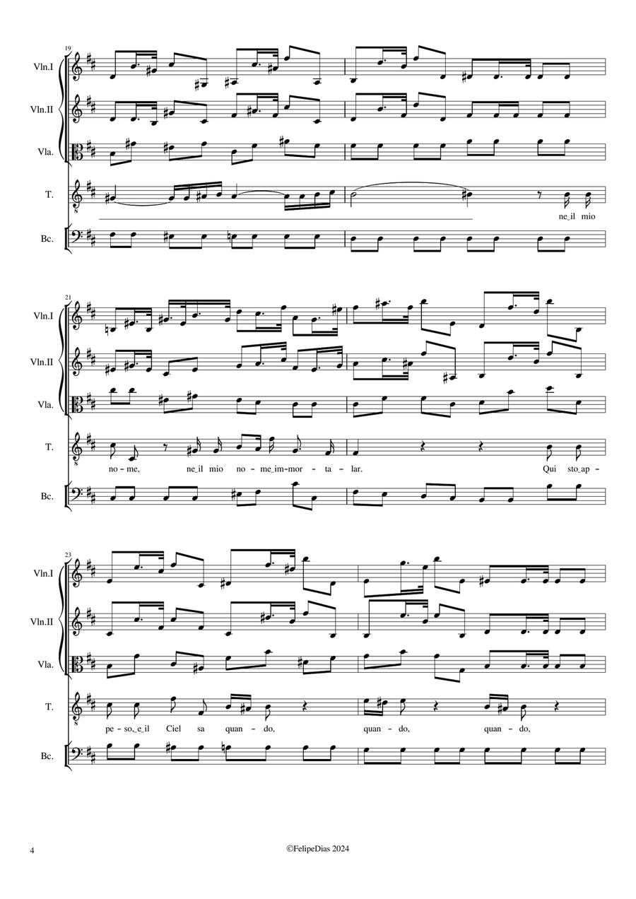 Qui sto appeso e il Ciel sa quando (Don Chisciotte) SA scores gallery preview page 4