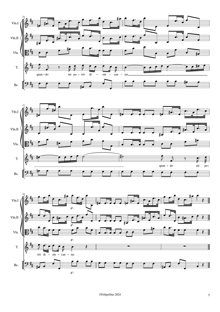 Qui sto appeso e il Ciel sa quando (Don Chisciotte) SA scores gallery preview page 5