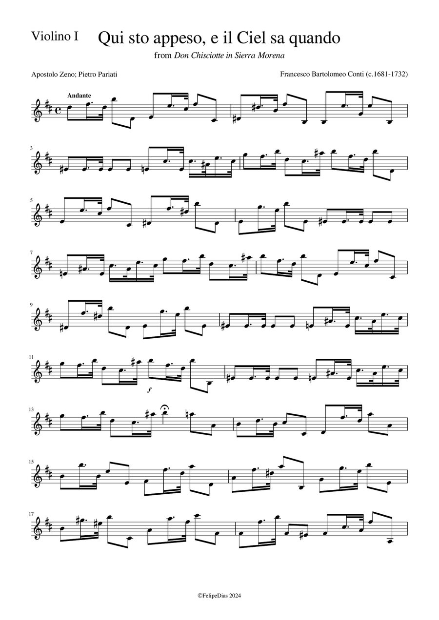 Qui sto appeso e il Ciel sa quando (Don Chisciotte) SA scores gallery preview page 6