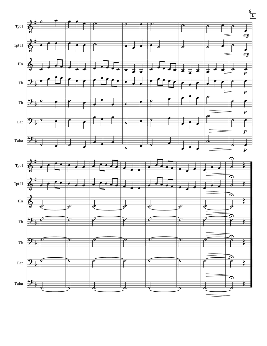 The Ash Grove The Ash Grove Brass Quintet scores gallery preview page 6