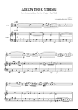 JS Bach • Air on the G String from Suite No. 3 BWV 1068 | violin & piano sheet music mini preview